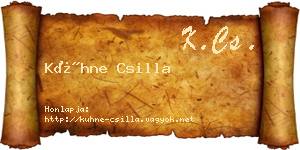 Kühne Csilla névjegykártya