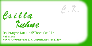 csilla kuhne business card