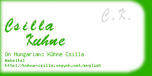 csilla kuhne business card